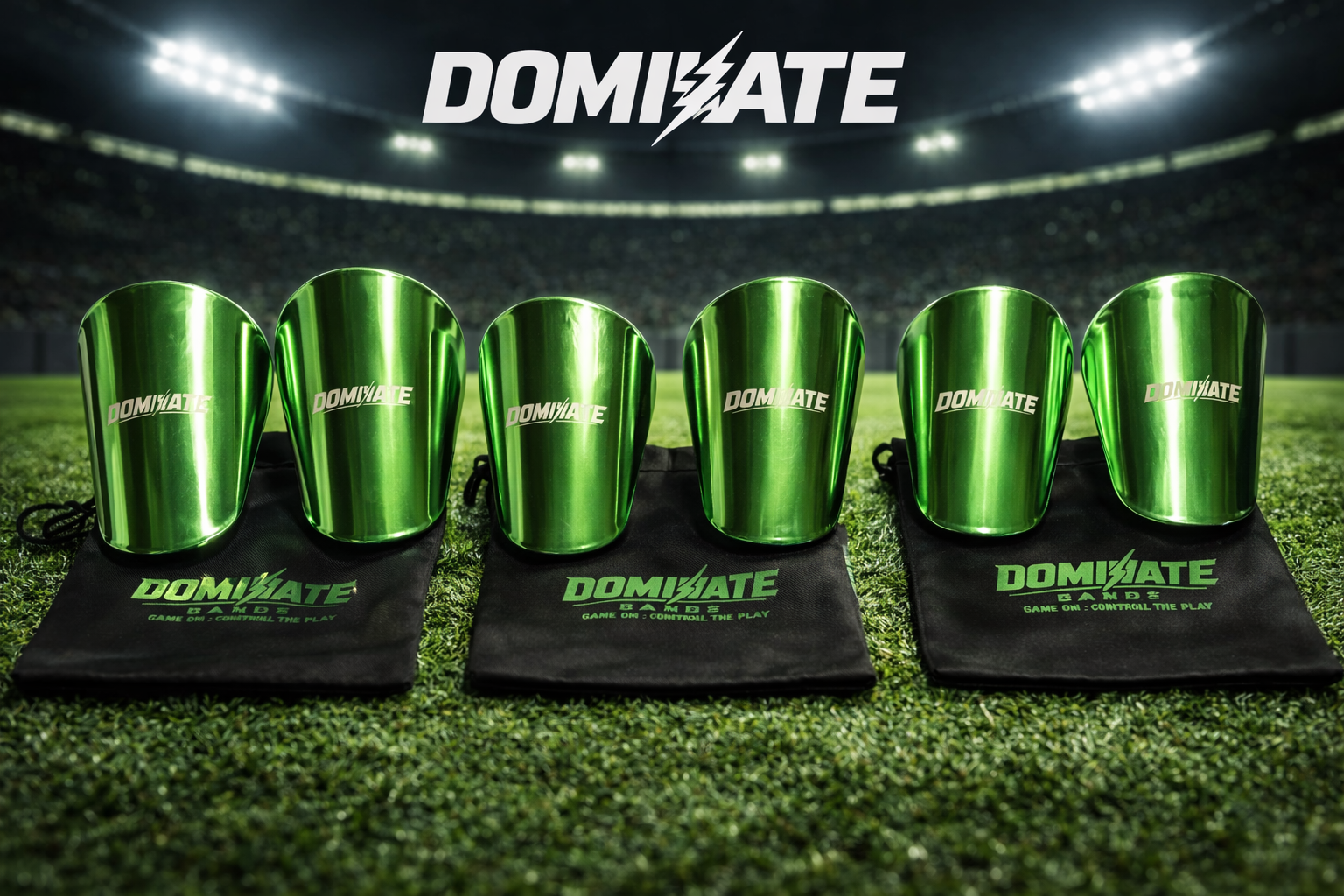 DOMINATE Elite Mini Shin Guards – Venom Green