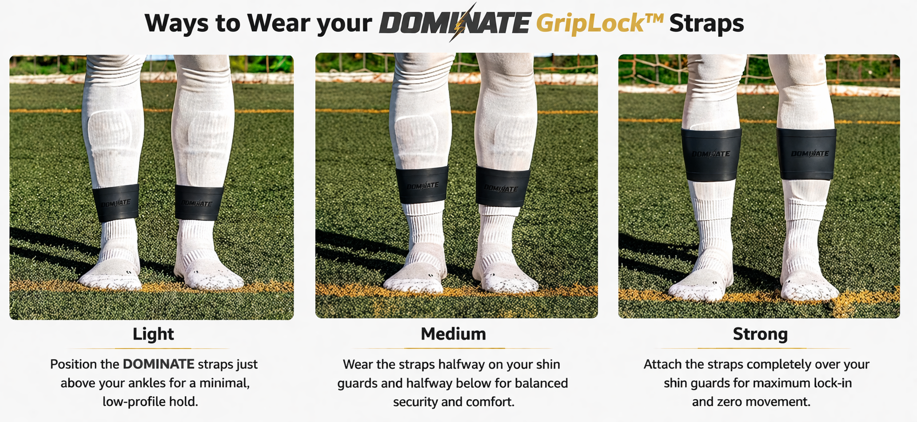 DOMINATE GripLock Shin Guard Straps