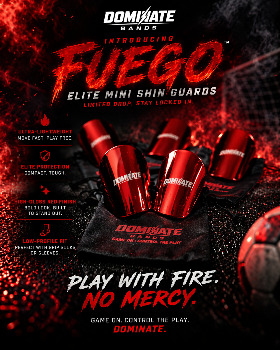 DOMINATE - Fuego Elite Mini Shin Guards – Ombre Collection