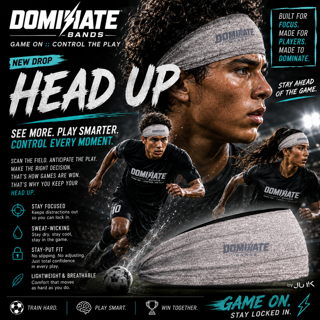 HEAD UP (Heather Grey Edition) DOMINATE Bands by DOM
