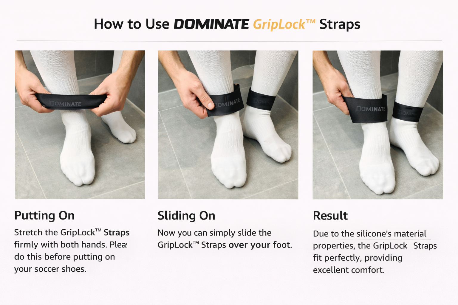 DOMINATE GripLock Shin Guard Straps